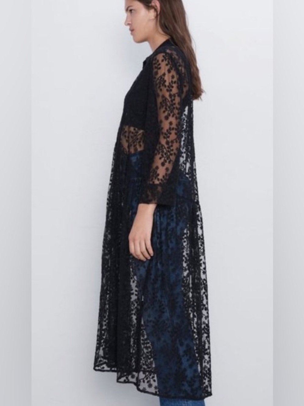 Zara Sheer Shirtdress Cover All - Picture 4 of 11